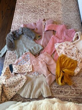 Kids Pink Knit Sweater & Pants Set Brand various  bundle 5 pounds size 18months